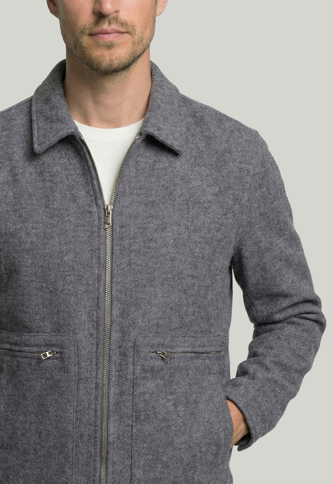 CHAQUETA MUNICH GREY MELANGE - 3