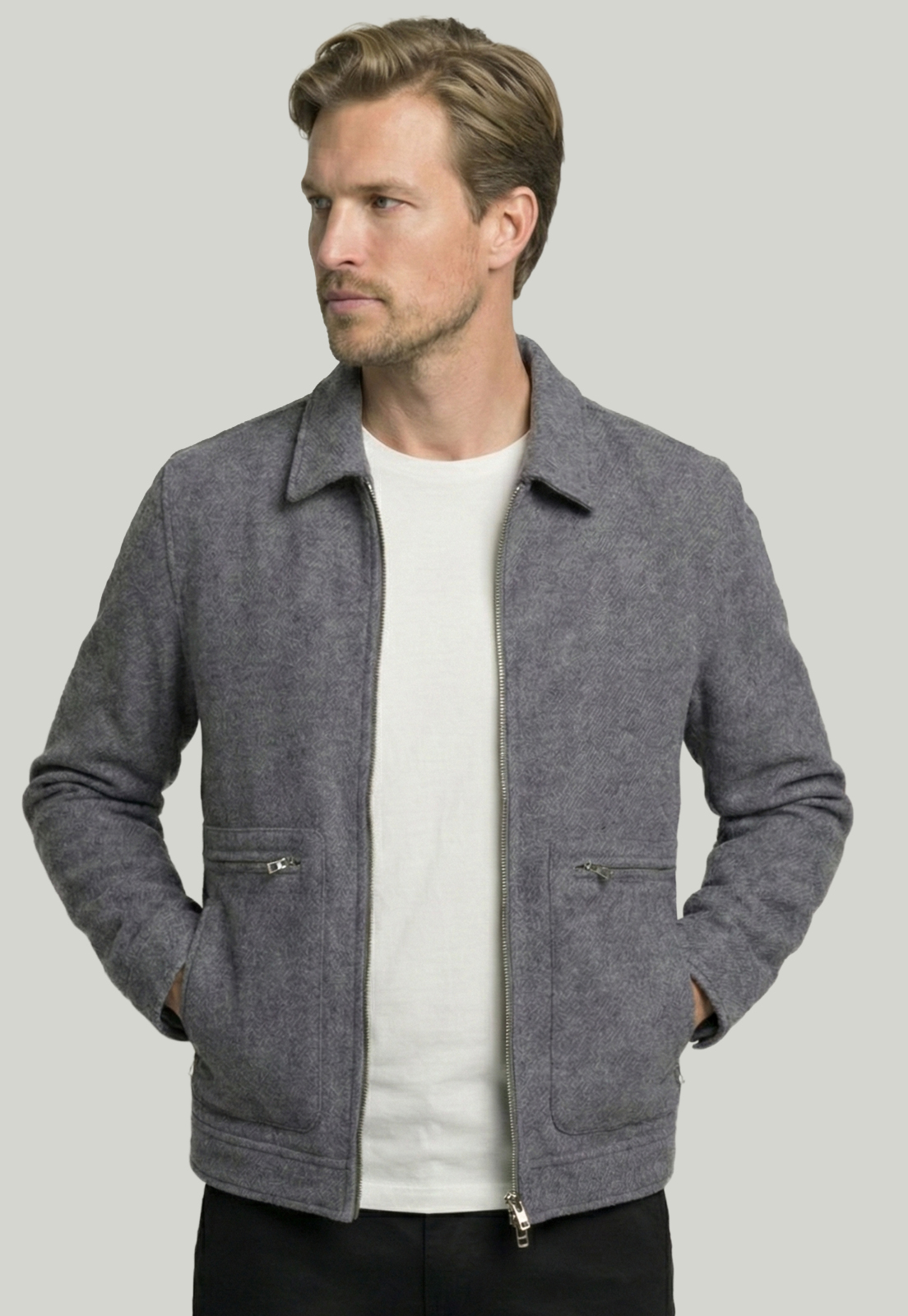 CHAQUETA MUNICH GREY MELANGE - 5