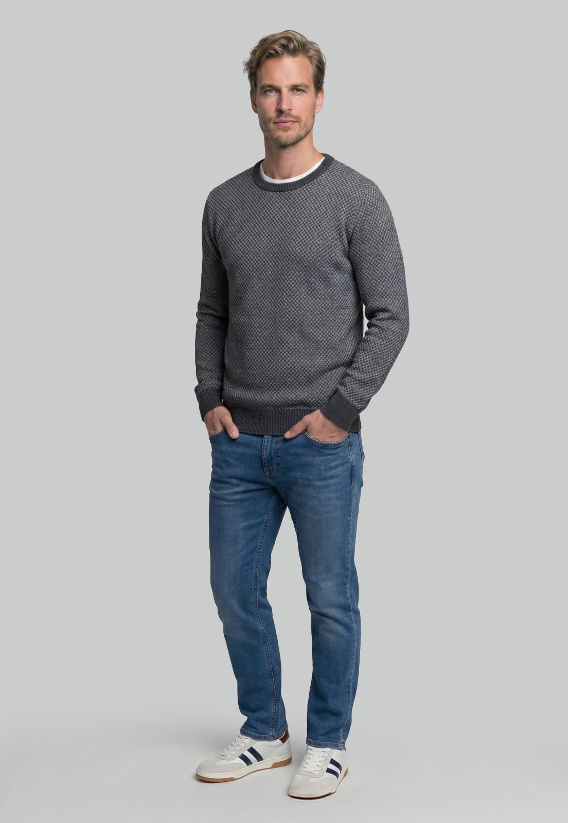 SWEATER LEEDS GREY MELANGE - 2