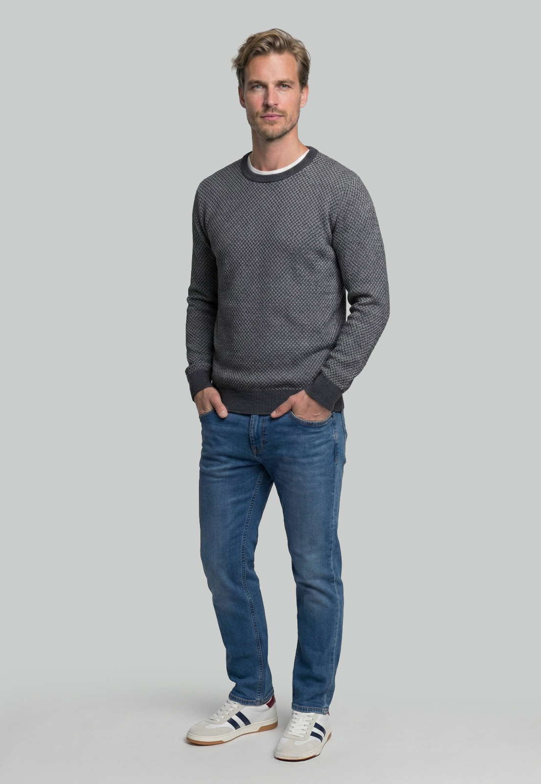 SWEATER LEEDS GREY MELANGE - 2