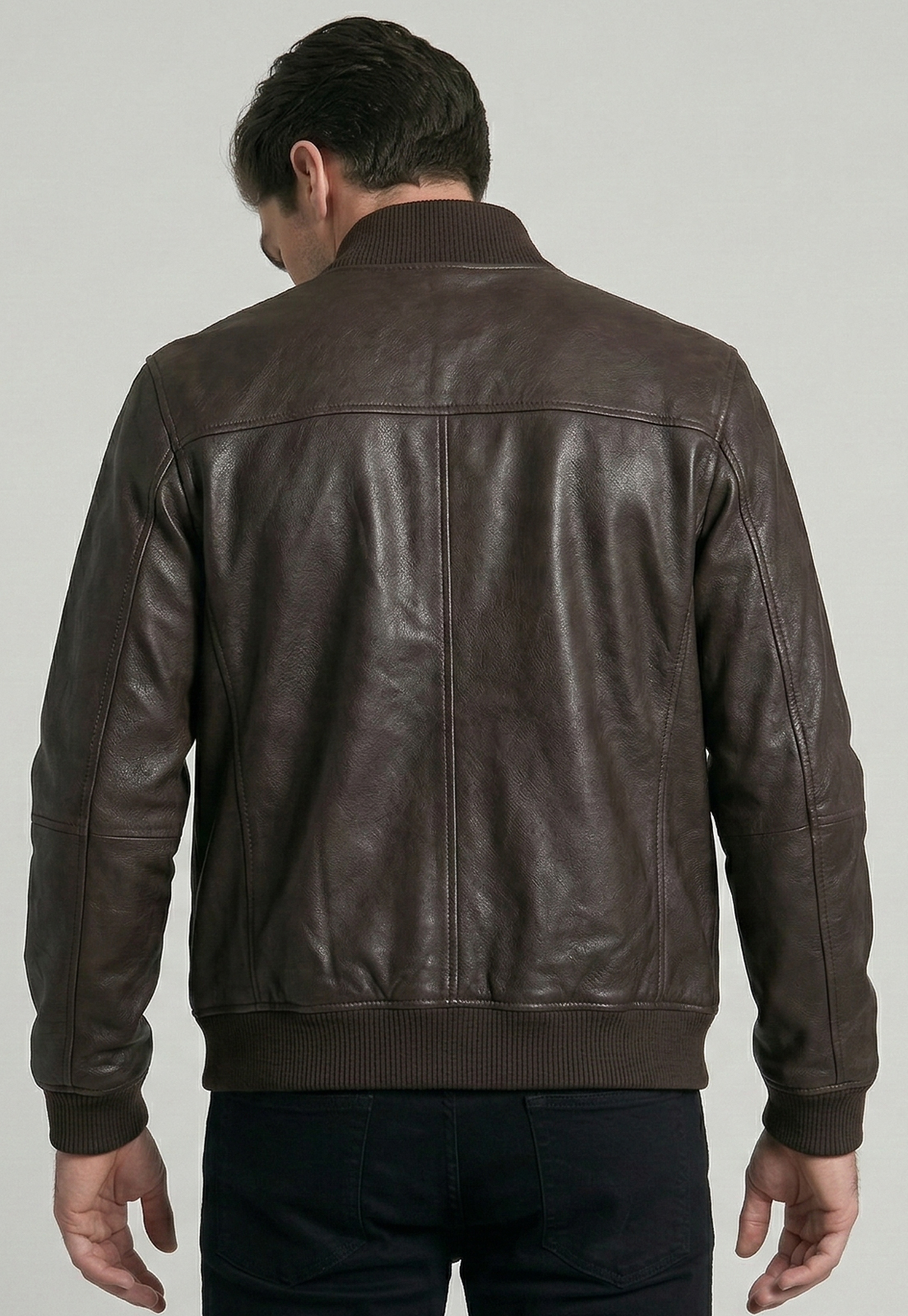 CHAQUETA LEATHER PRAGA DK BROWN - 4