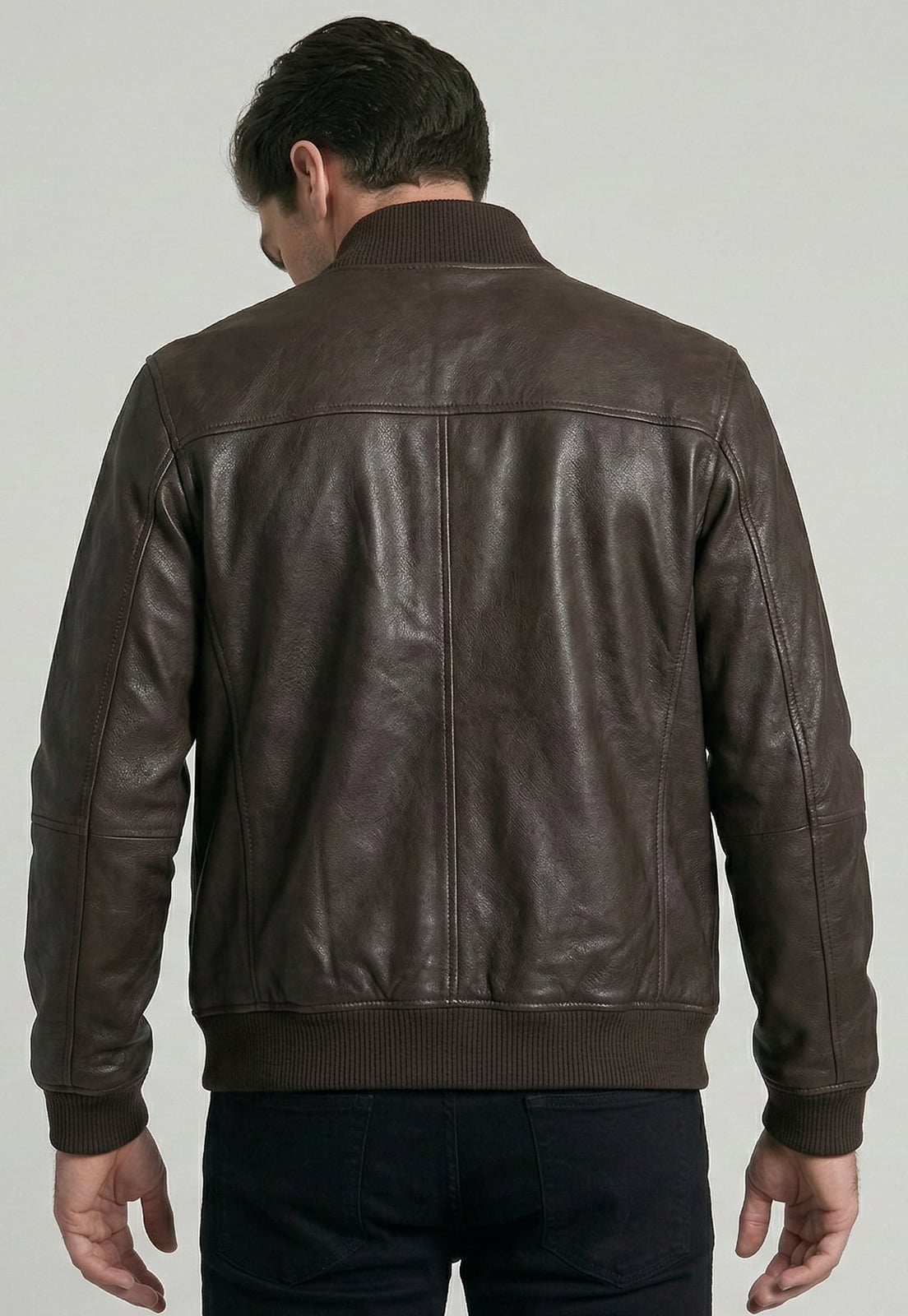 CHAQUETA LEATHER PRAGA DK BROWN - 4