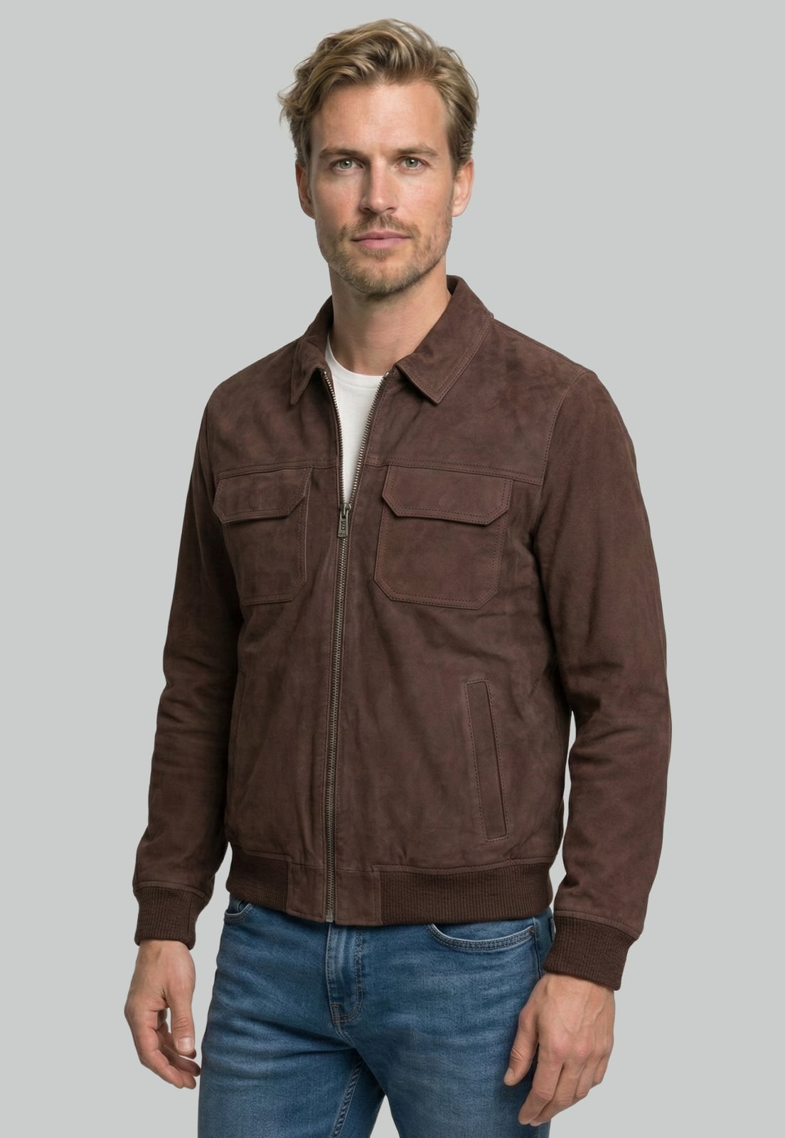 CHAQUETA SUEDE LYON BROWN - 1
