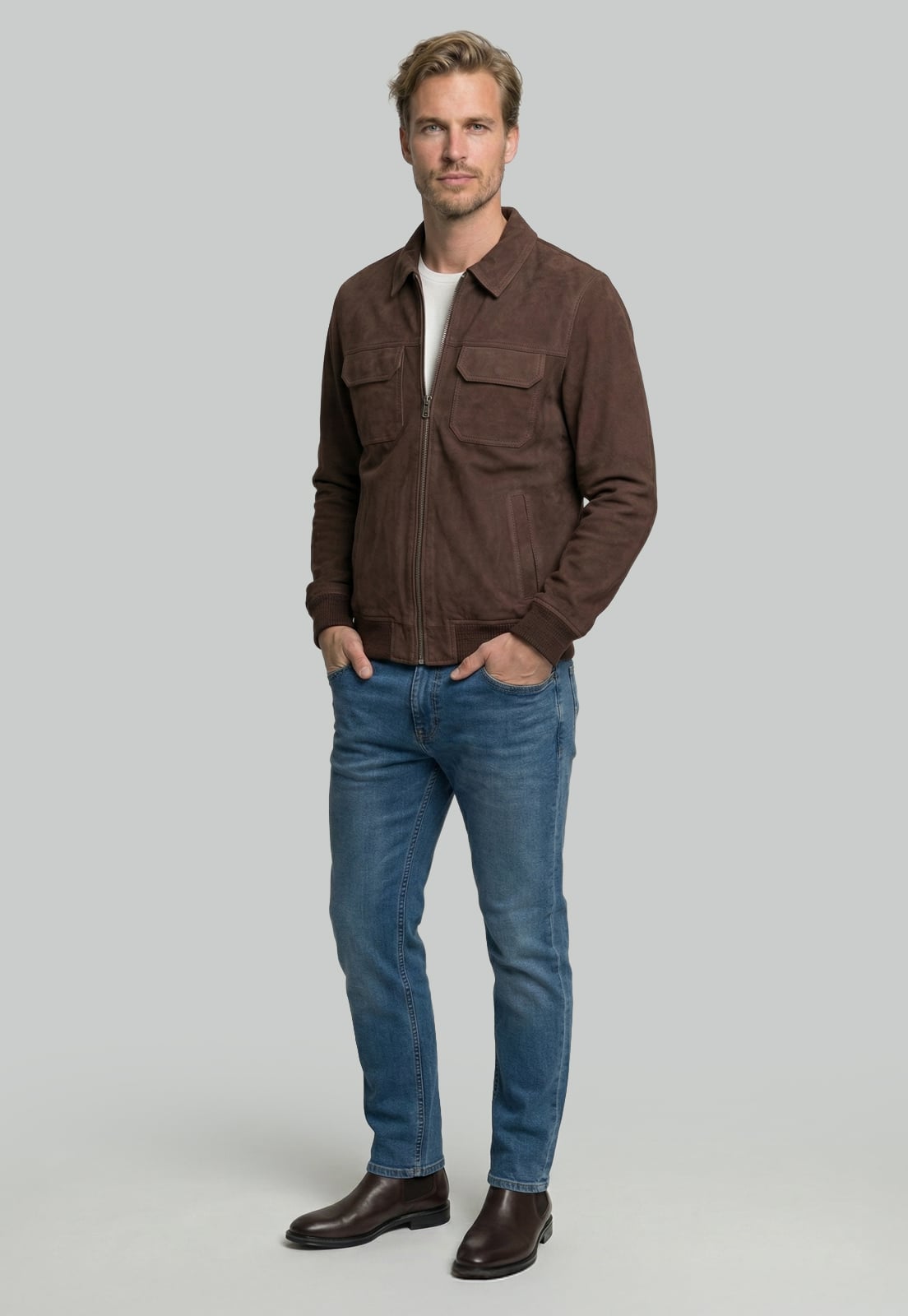 CHAQUETA SUEDE LYON BROWN - 2