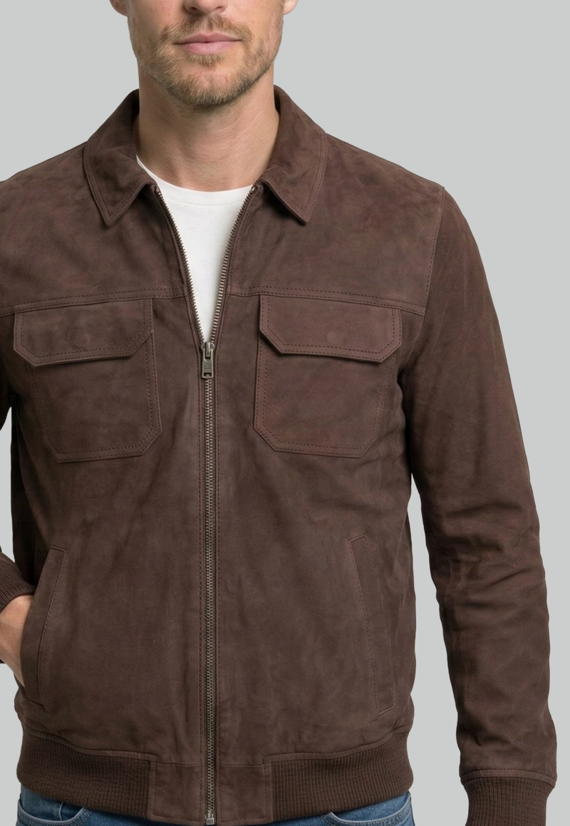 CHAQUETA SUEDE LYON BROWN - 3