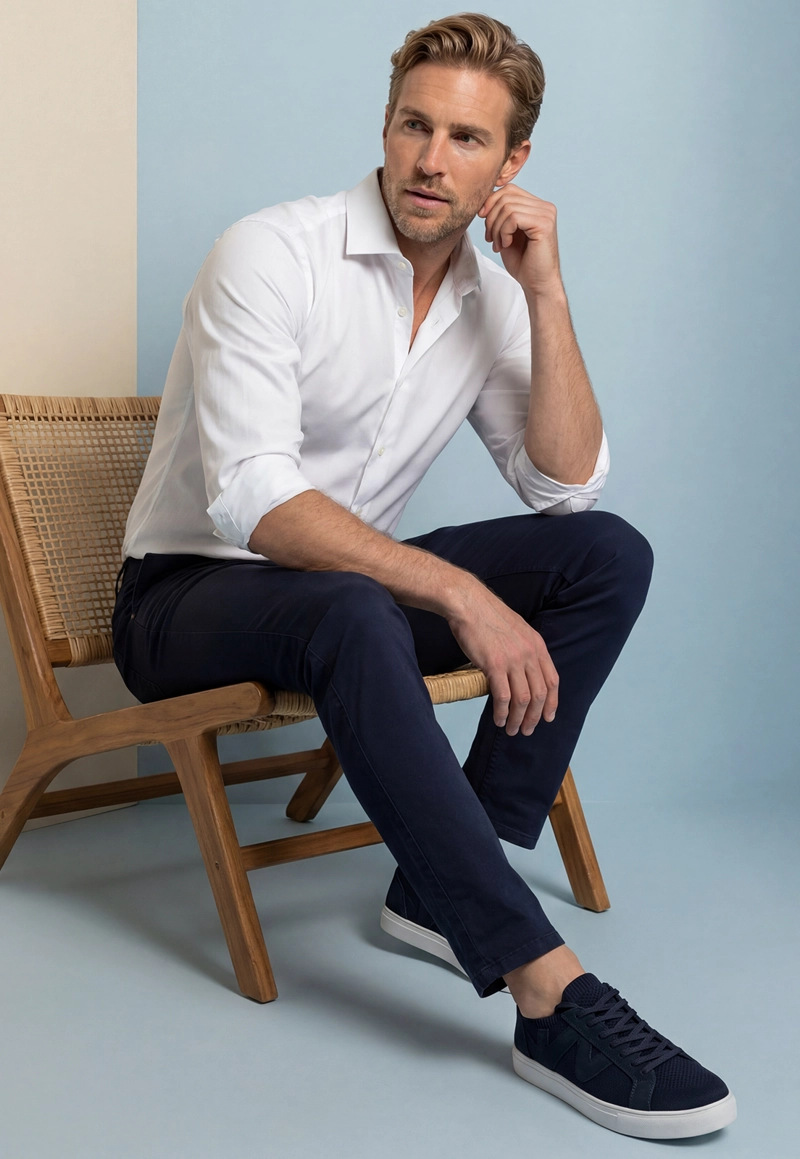 PANTALON SLIM AMSTERDAM NAVY - 5