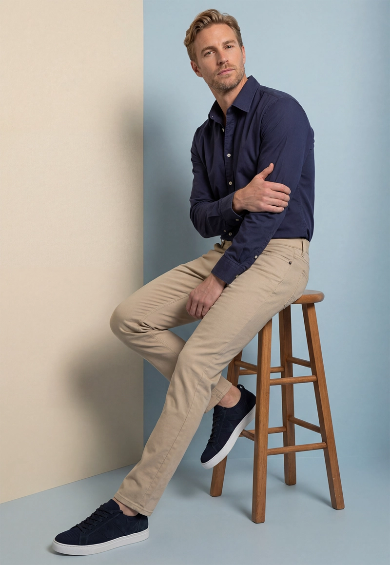 PANTALON SLIM AMSTERDAM SAND - 5