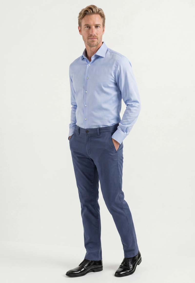 CAMISA SLIM PRAGA SKY - 2
