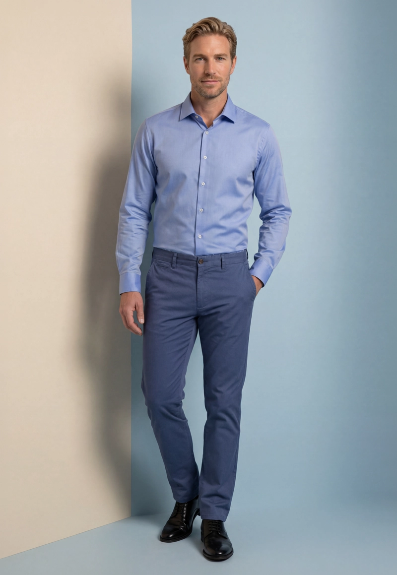 CAMISA SLIM PRAGA SKY - 5