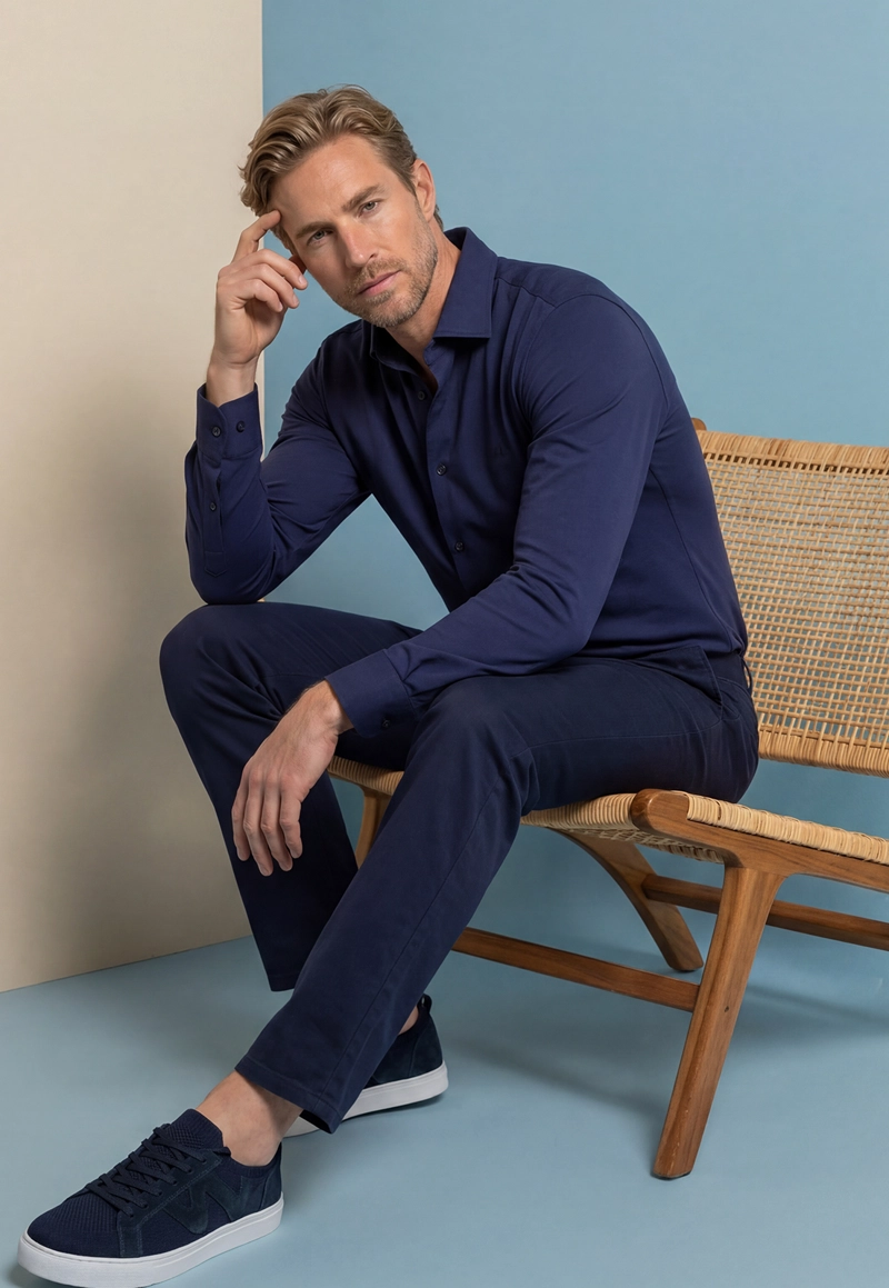 CAMISA SENLIS NAVY - 5
