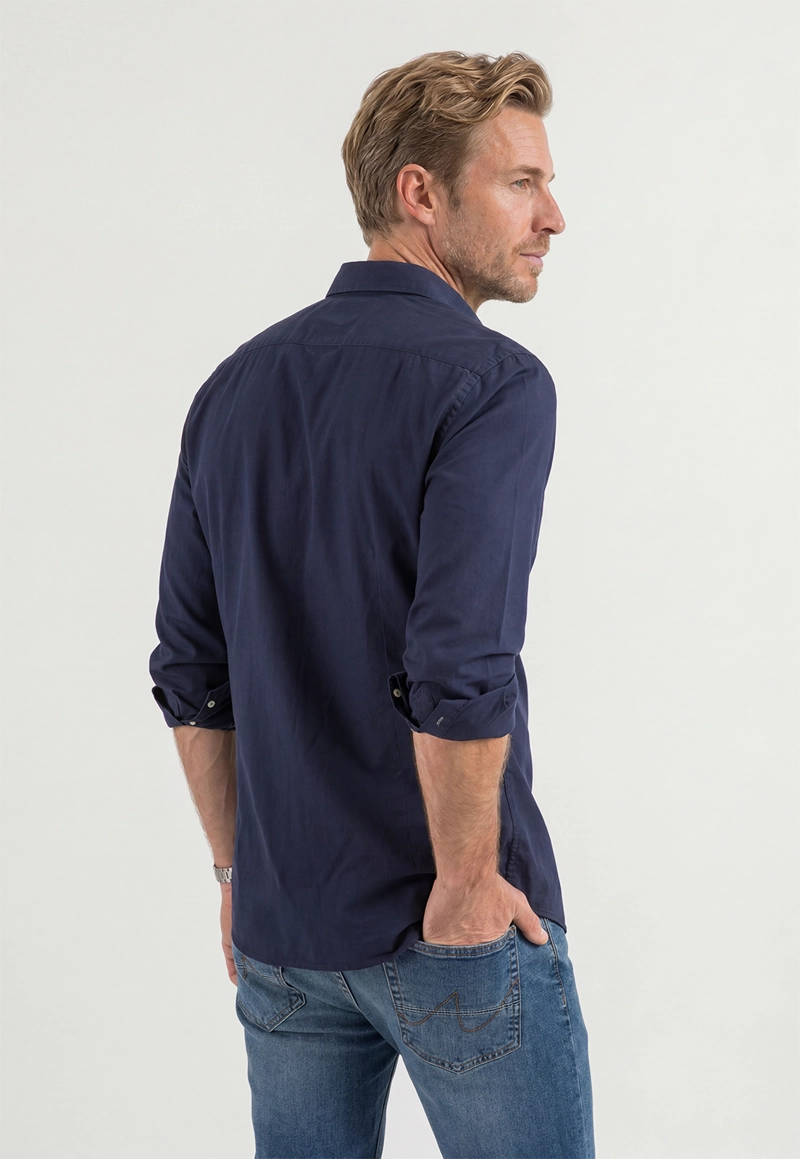 CAMISA ELY SLIM NAVY - 4
