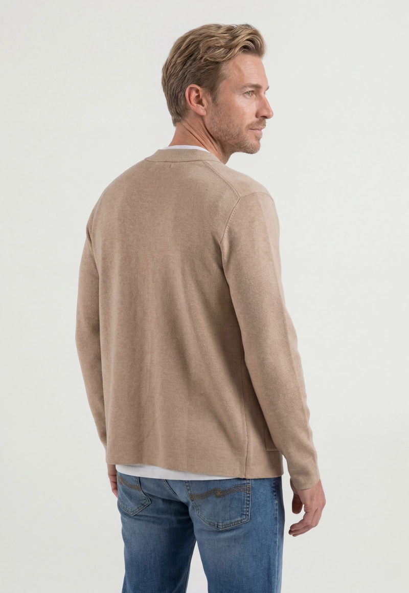 CARDIGAN BOURGES TAUPE - 3