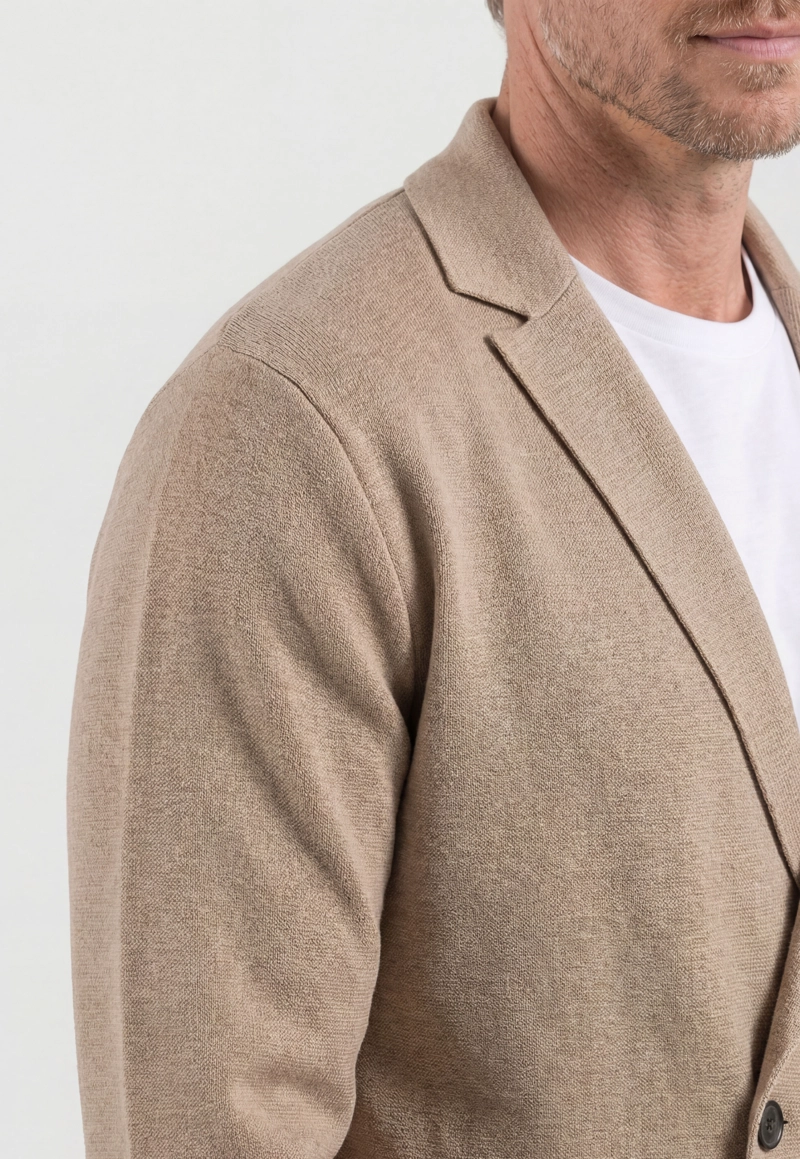 CARDIGAN BOURGES TAUPE - 4