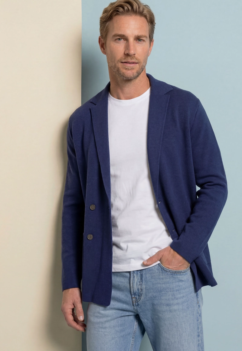 CARDIGAN BOURGES NAVY - 5