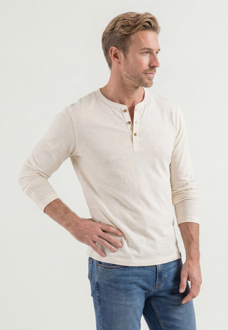 POLERA IBIZA REGULAR ECRU - 1
