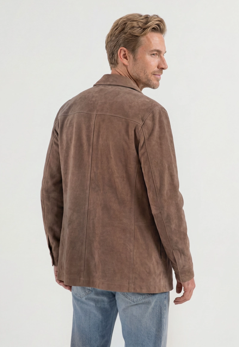 OVERSHIRT SUEDE TAUPE - 3