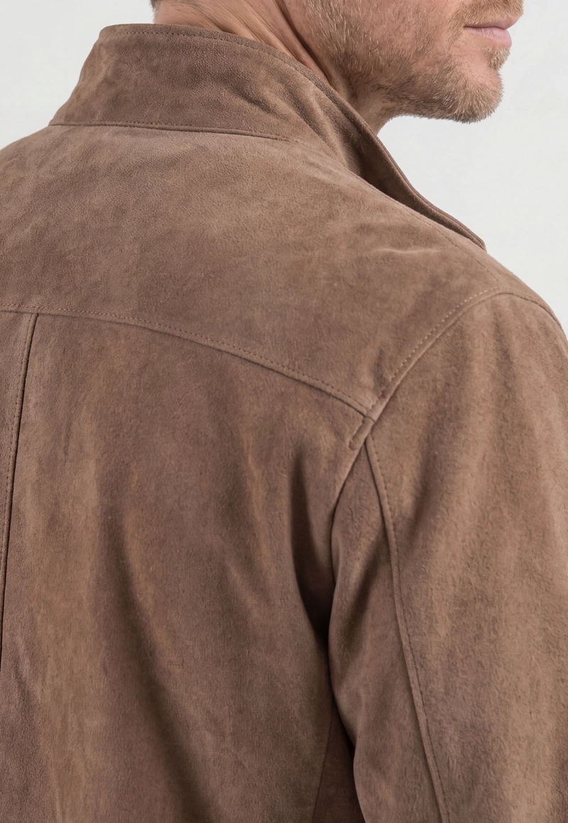 OVERSHIRT SUEDE TAUPE - 4