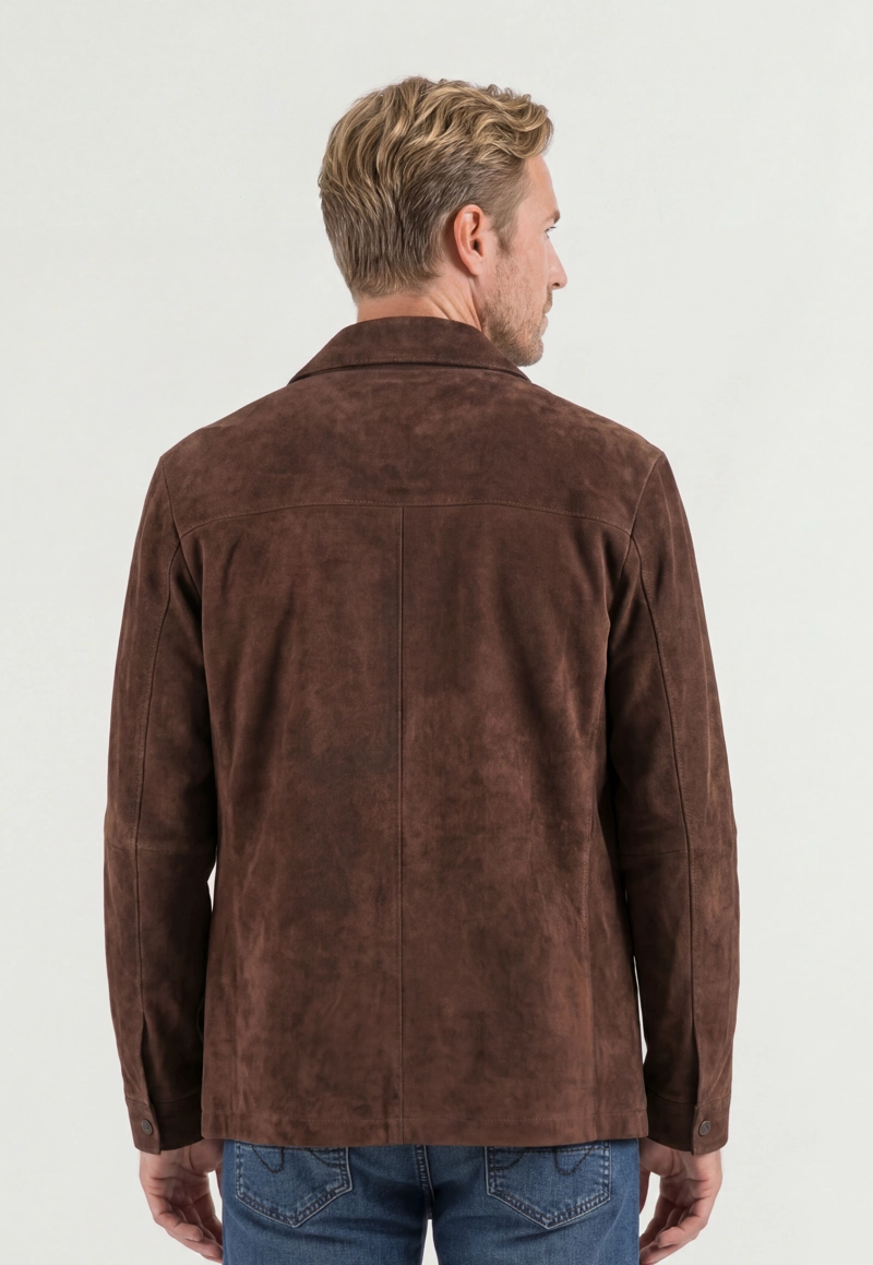 OVERSHIRT SUEDE BROWN - 3
