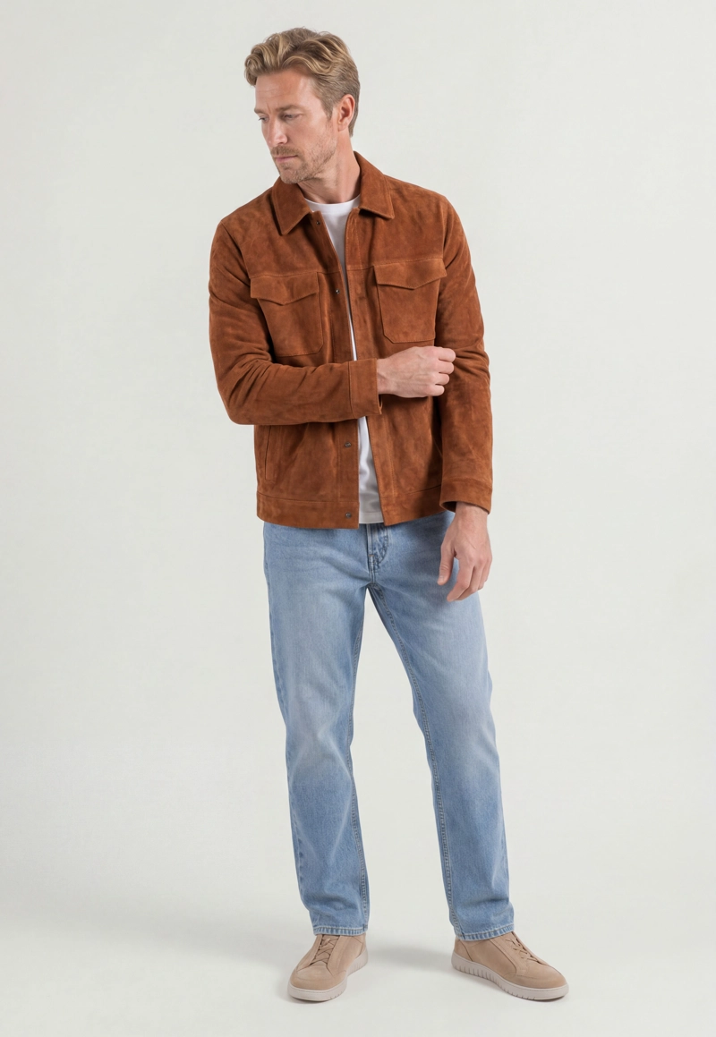 OVERSHIRT SUEDE CAMEL - 2