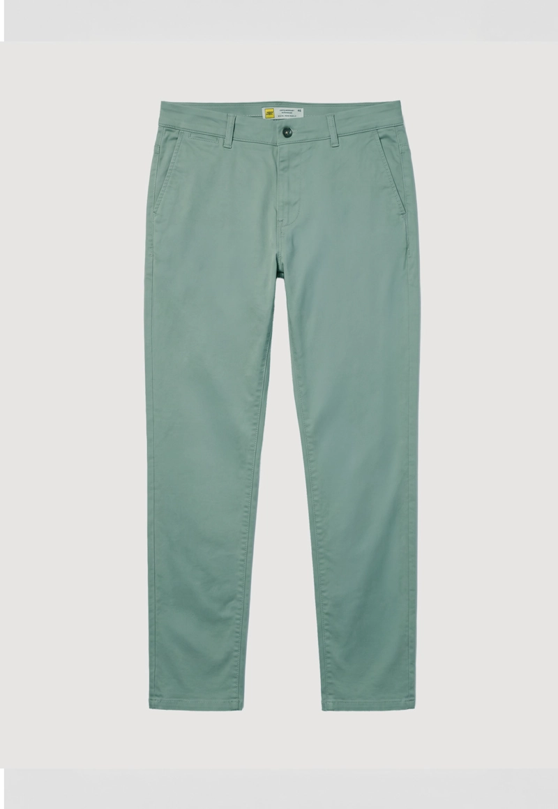 PANTALON SLIM BAGNEAUX SAGE - 5