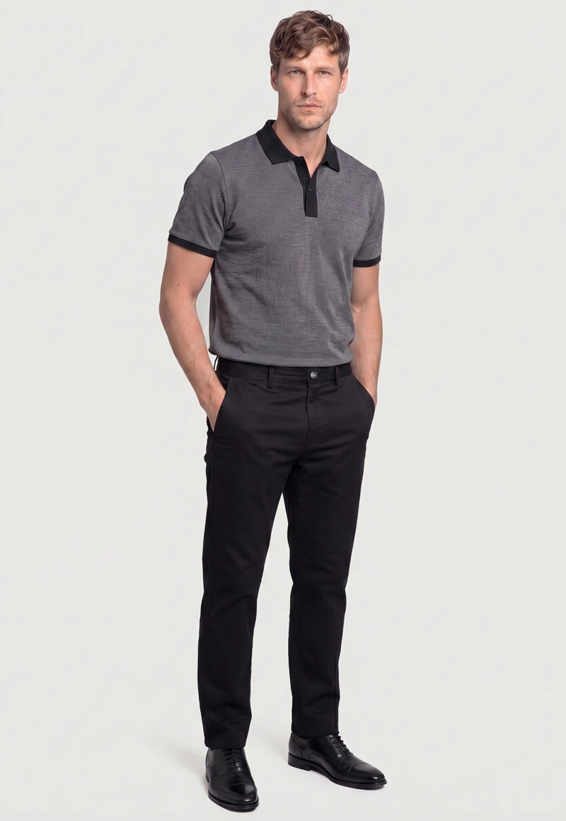 PANTALON SLIM BAGNEAUX BLACK - 2