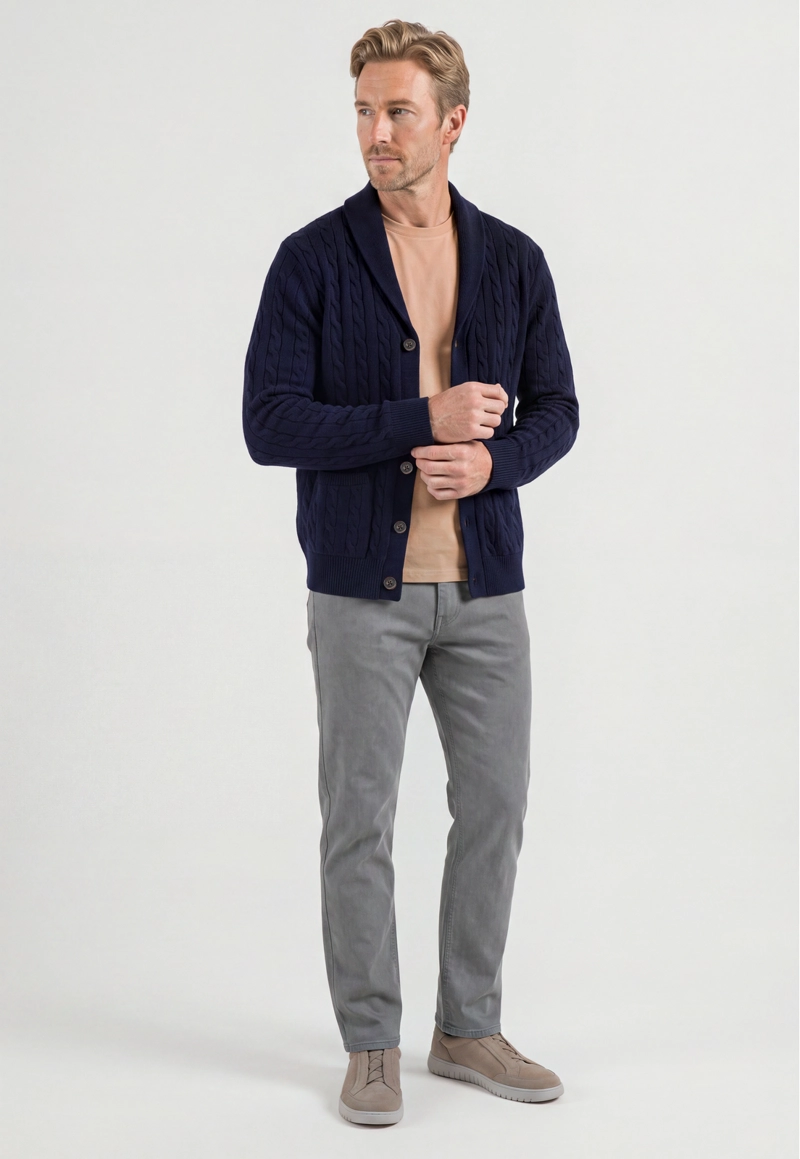 CARDIGAN CLUNY NAVY - 2