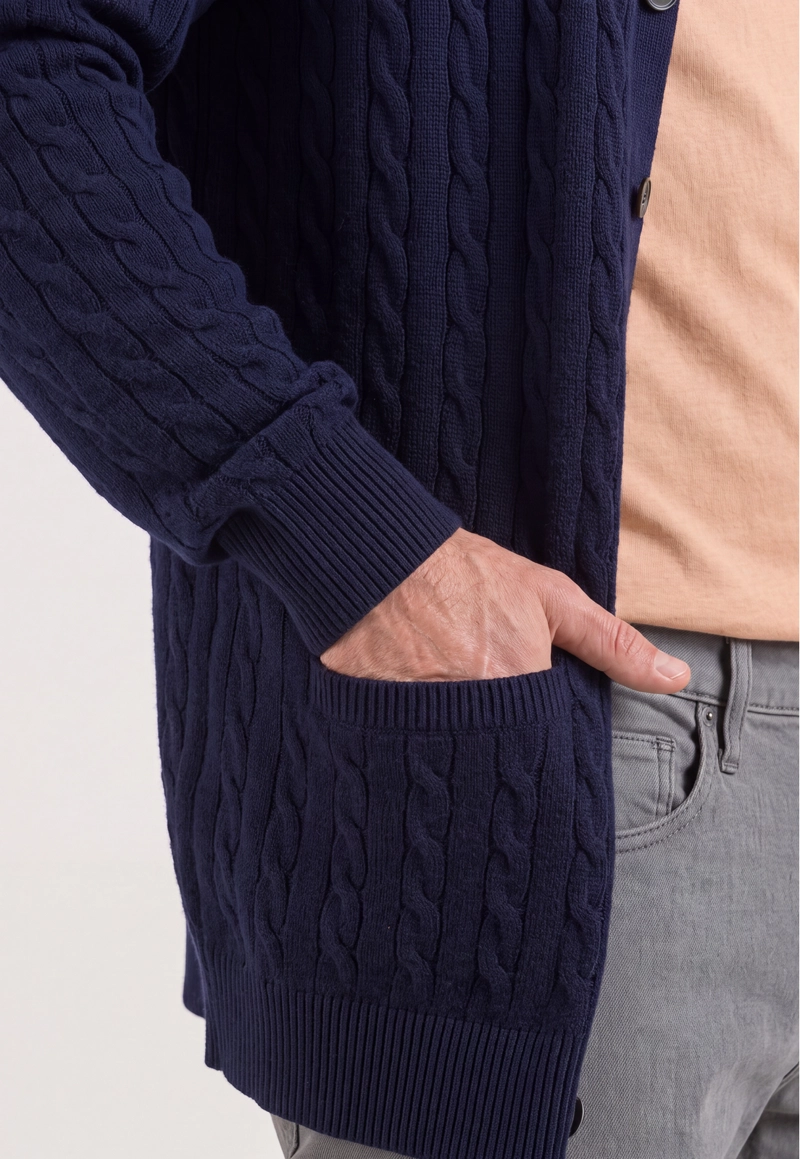 CARDIGAN CLUNY NAVY - 4
