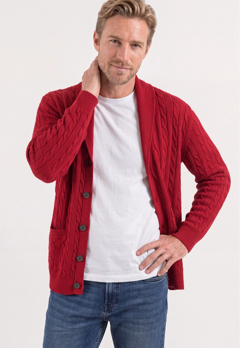 CARDIGAN CLUNY RED - 1
