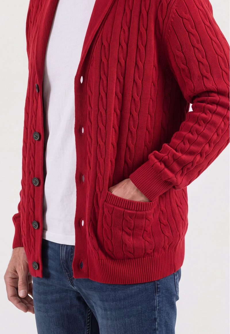 CARDIGAN CLUNY RED - 4