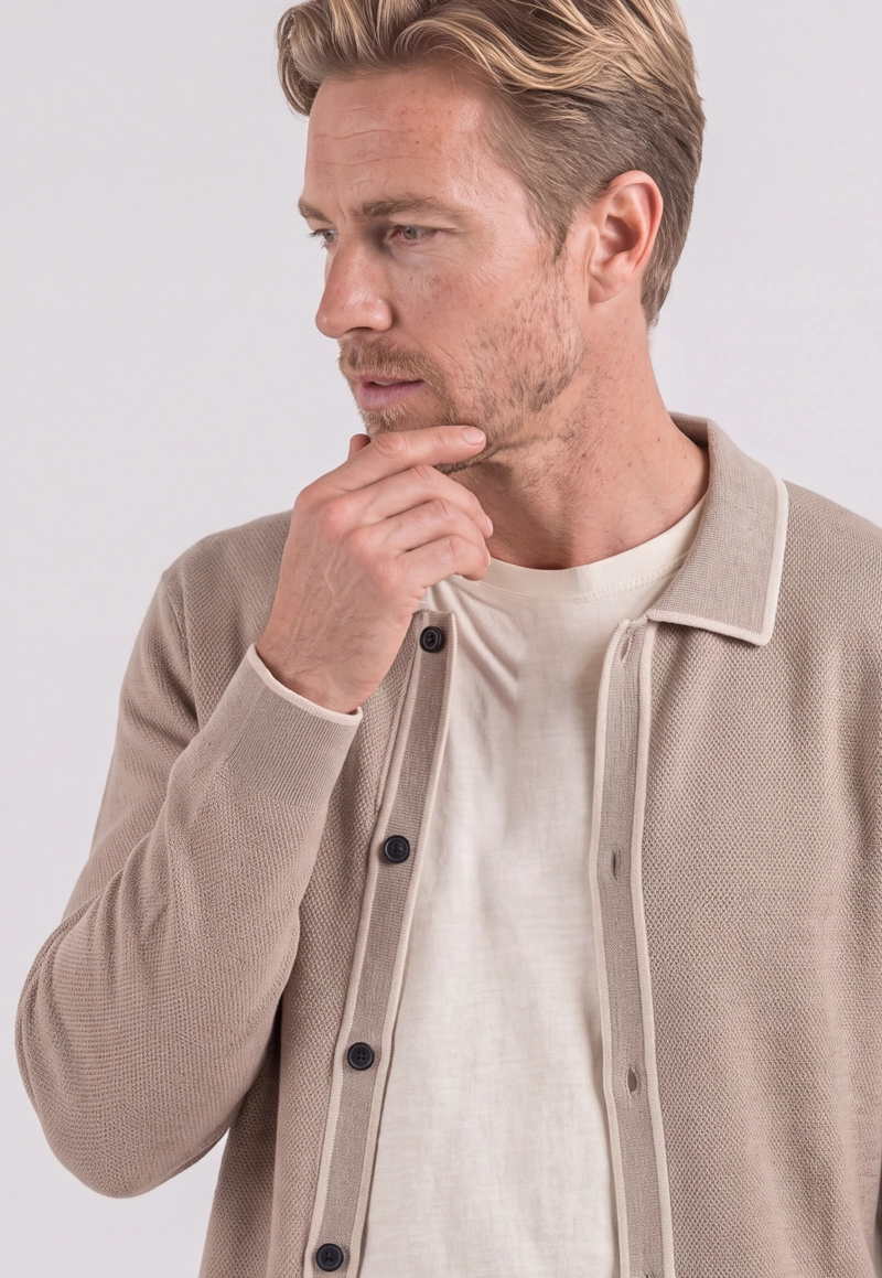 CARDIGAN RODEZ TAUPE - 4