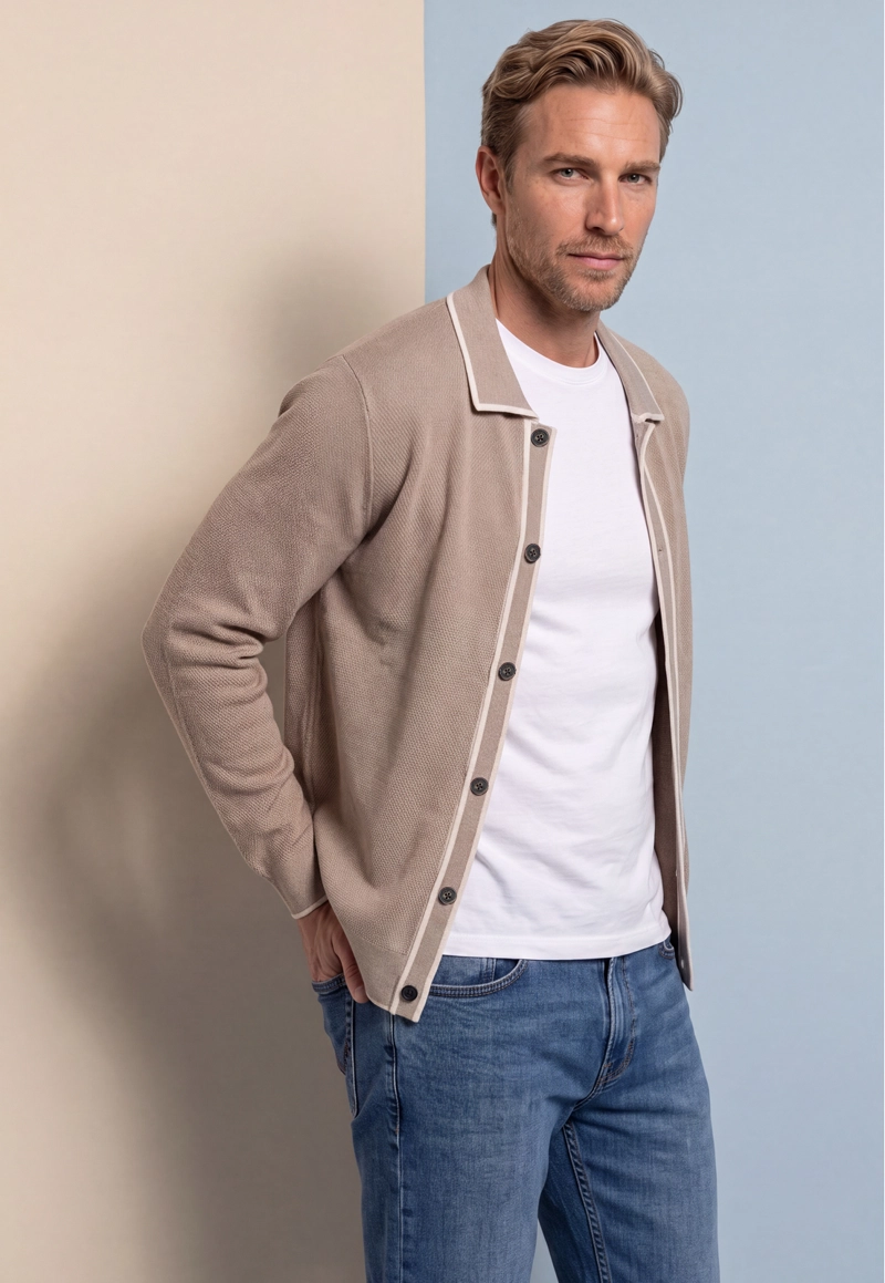 CARDIGAN RODEZ TAUPE - 5