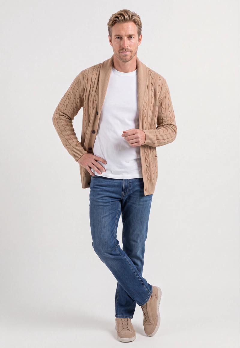 CARDIGAN CLUNY TAUPE - 2