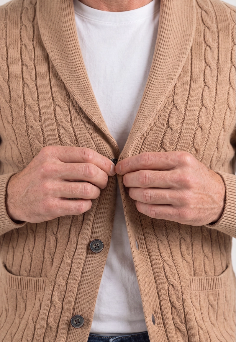 CARDIGAN CLUNY TAUPE - 4