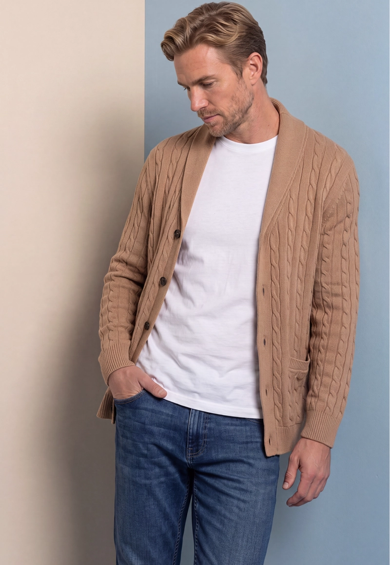 CARDIGAN CLUNY TAUPE - 5