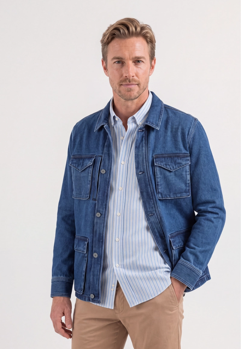 CHAQUETA MADRID DENIM INDIGO - 1