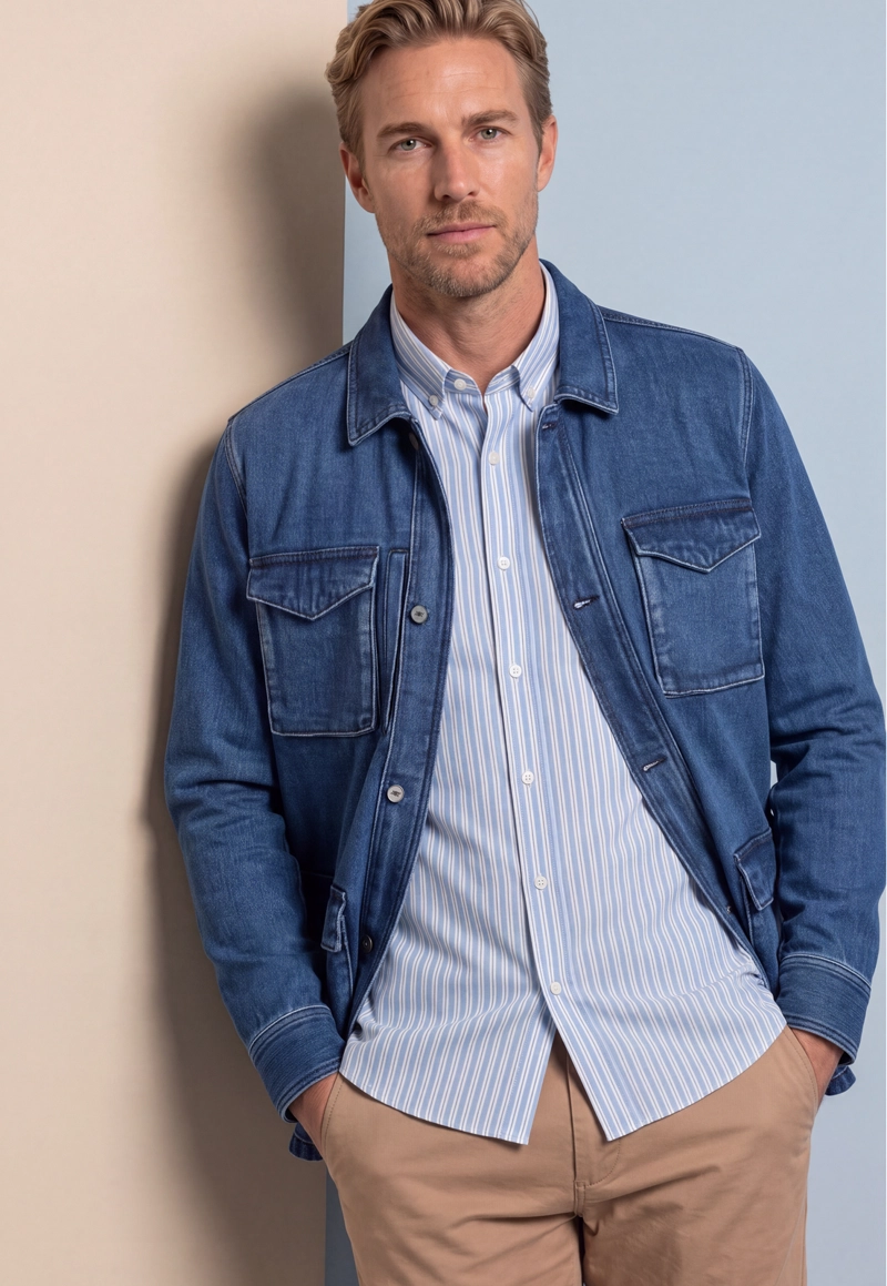 CHAQUETA MADRID DENIM INDIGO - 5