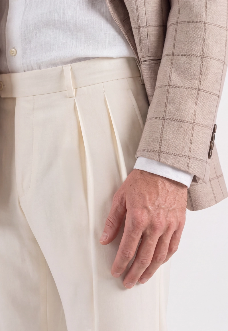 PANTALON BIARRITZ ECRU - 4