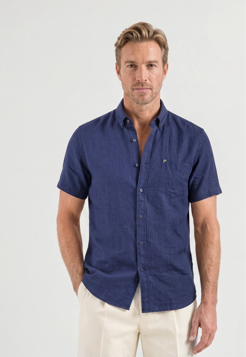 CAMISA COLCHESTER NAVY - 1
