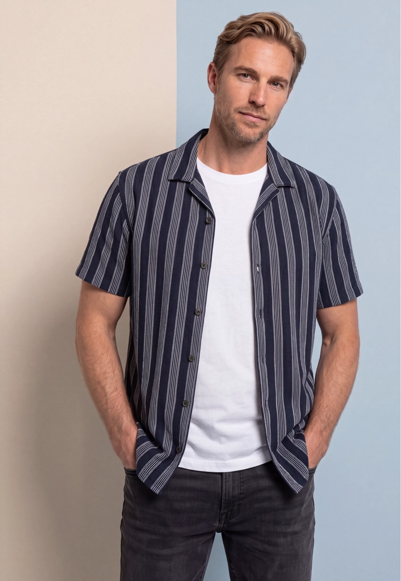 CAMISA LENS BLACK - 5