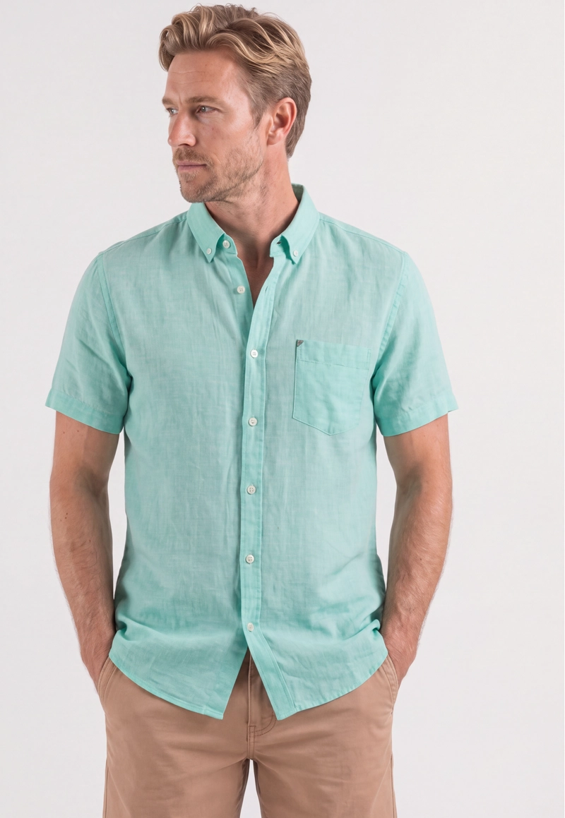 CAMISA COLCHESTER AQUA MELANGE - 1