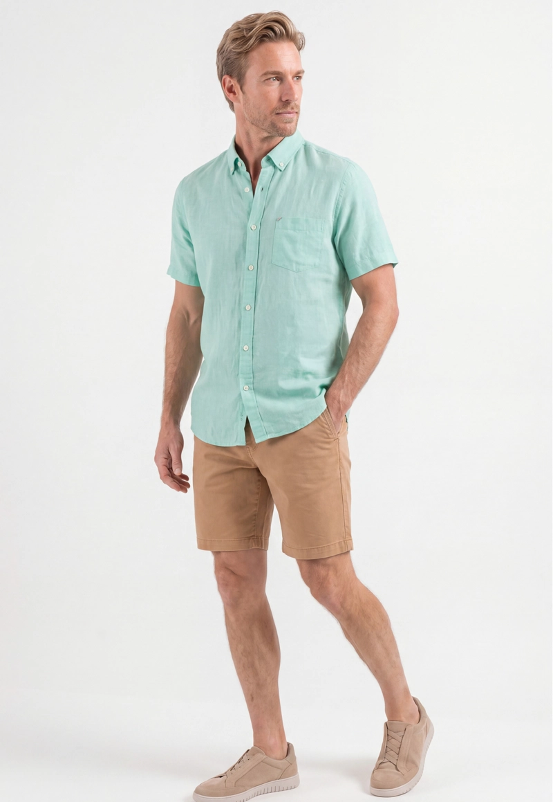 CAMISA COLCHESTER AQUA MELANGE - 2