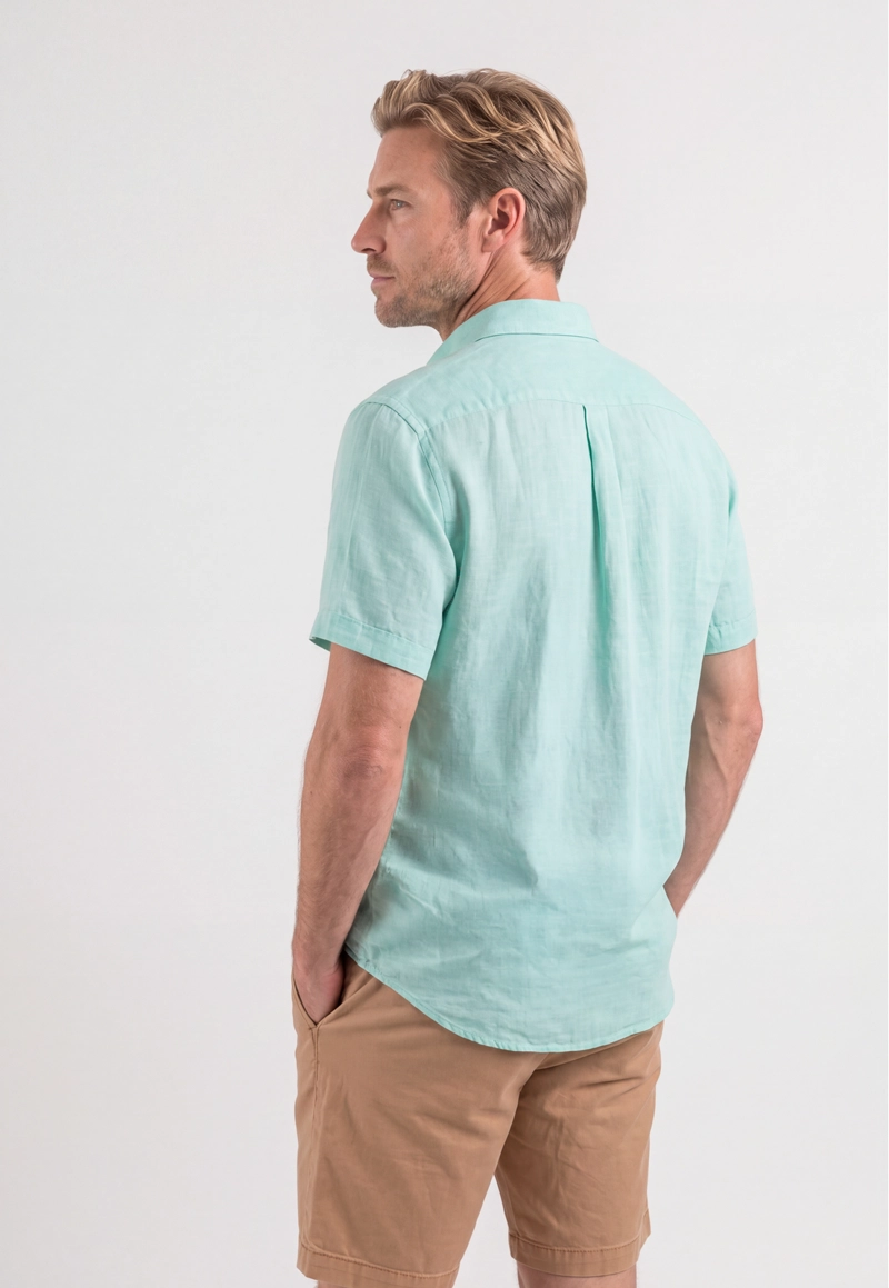 CAMISA COLCHESTER AQUA MELANGE - 3