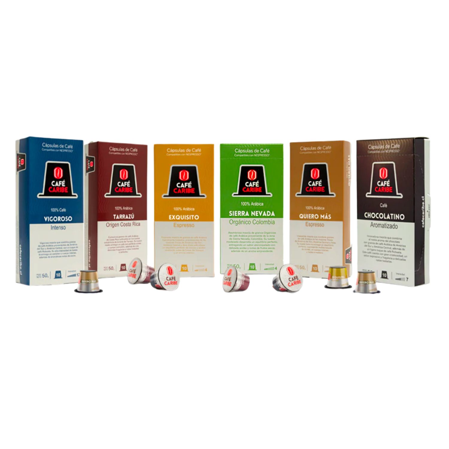CAFÉ CARIBE CAJA 60 CAPSULAS MIX PREMIUM INA COMPATIBLES NESPRESSO - 1