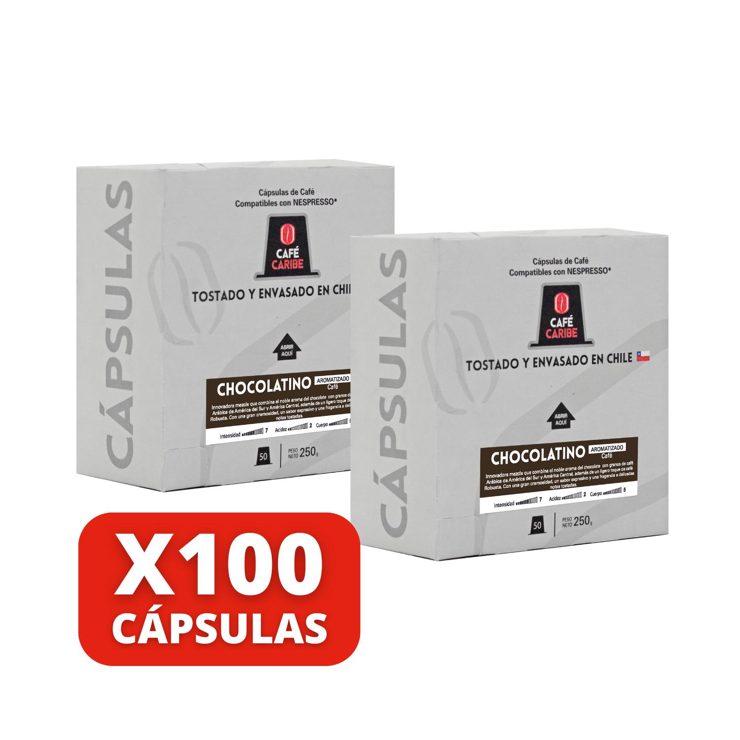 CAFÉ CARIBE CAJA 100 CAPSULAS CHOCOLATINO AROMATIZADO COMPATIBLES NESPRESSO - 3