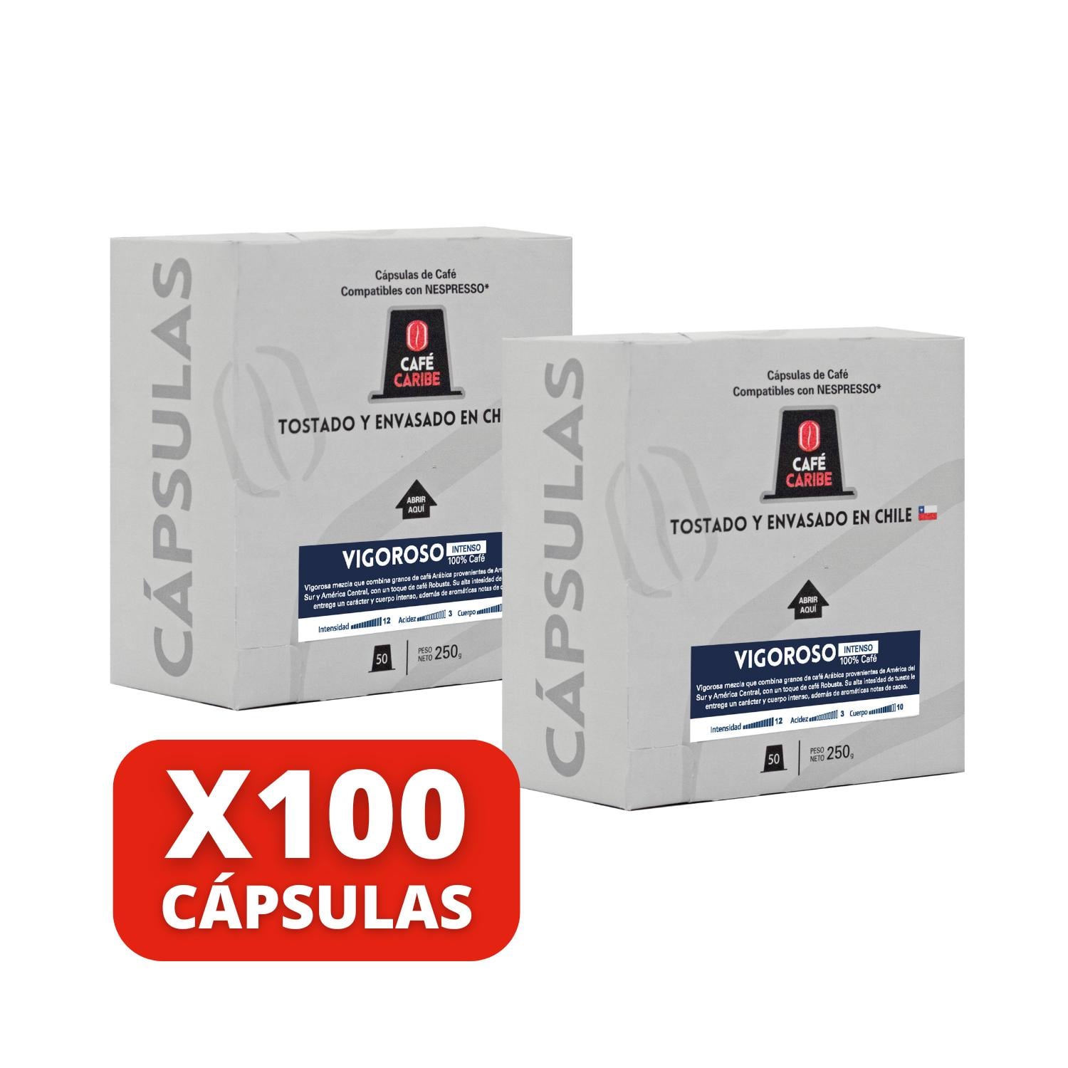 CAFE VIGOROSO INTENSO 100 CAPSULAS NESPRESSO COMPATIBLES - 5