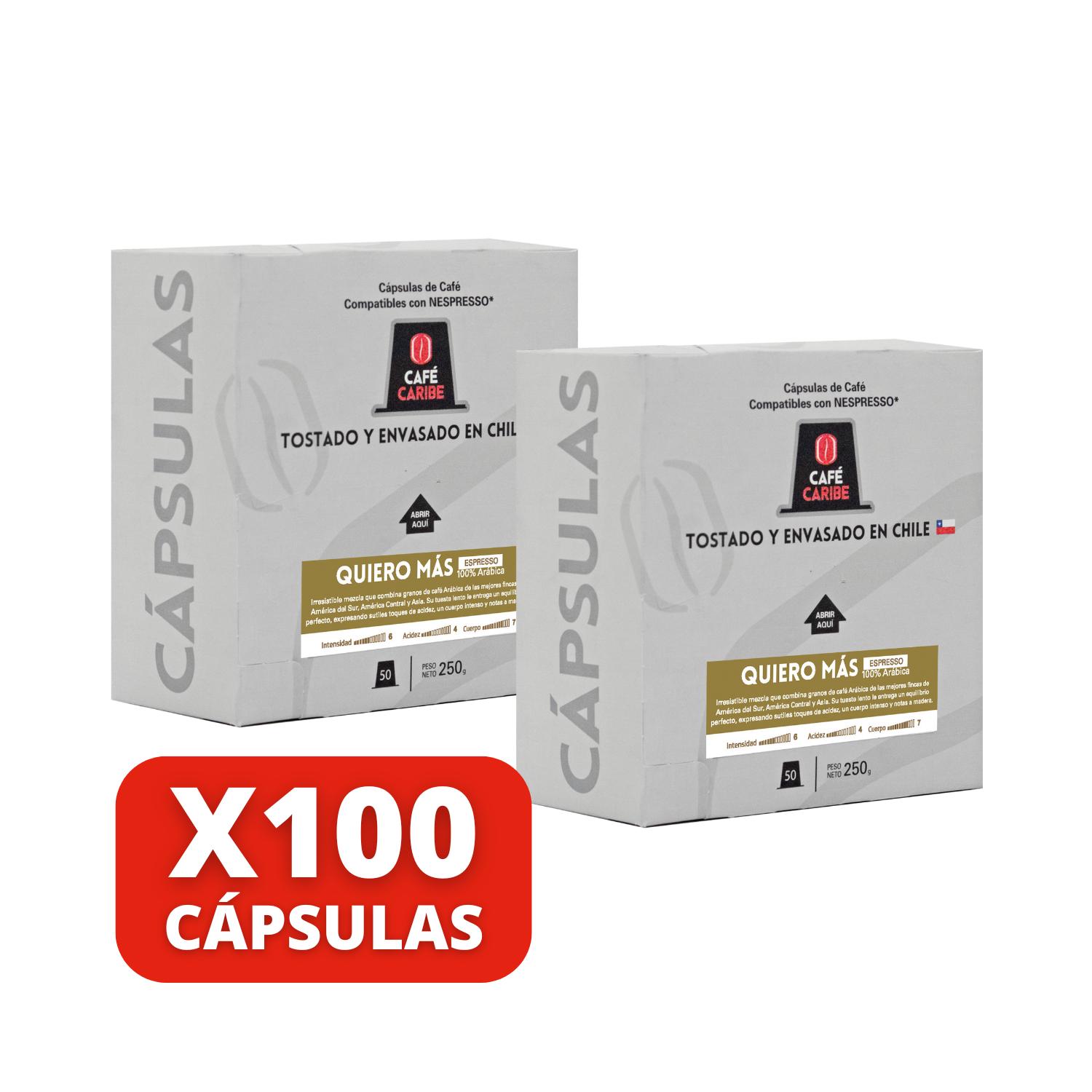 CAFE QUIERO MAS ESPRESSO 100 CAPSULAS COMPATIBLES - 2