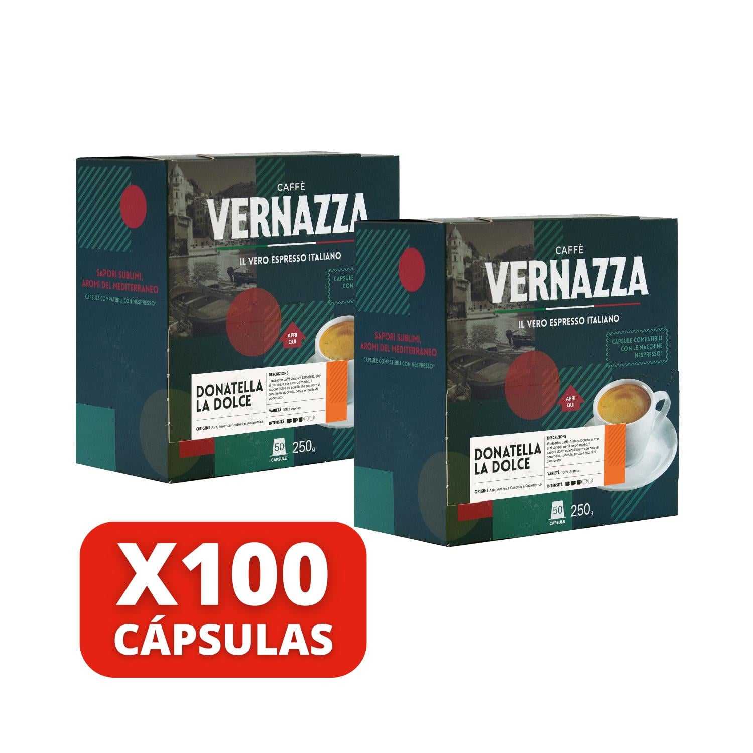 CAFE DONATELLA LA DOLCE - 100 CAPSULAS NESPRESSO COMPATIBLES - 2