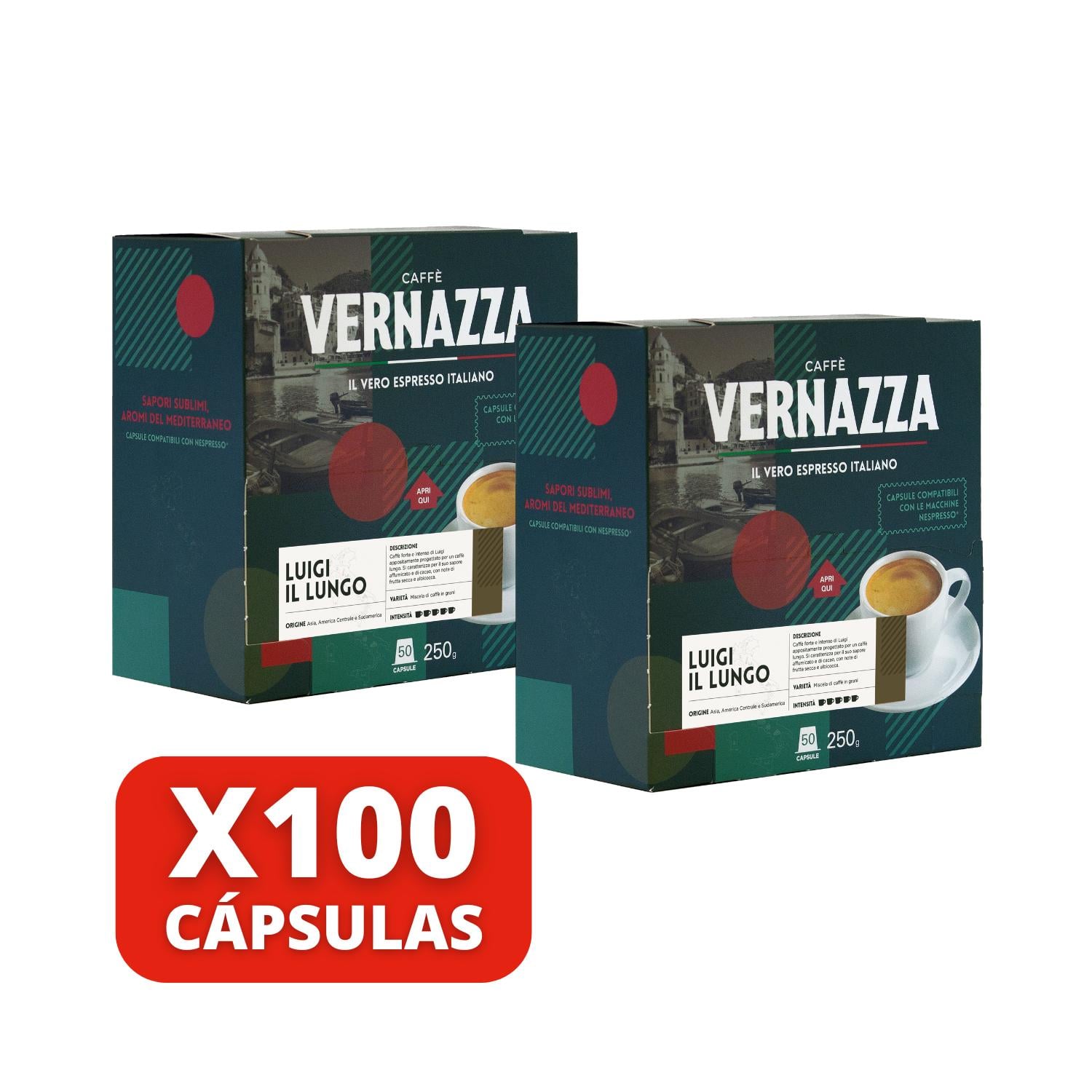 CAFÉ LUIGI IL LUNGO - 100 CÁPSULAS NESPRESSO COMPATIBLES - 2