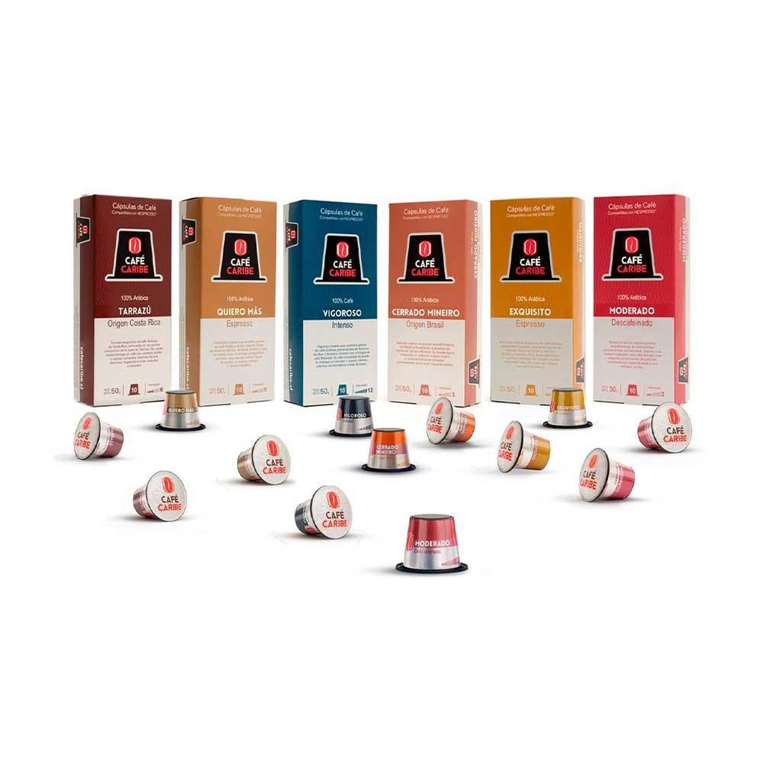 MIX COMPLETO CAFE CARIBE - 60 CAPSULAS COMPATIBLES - 1