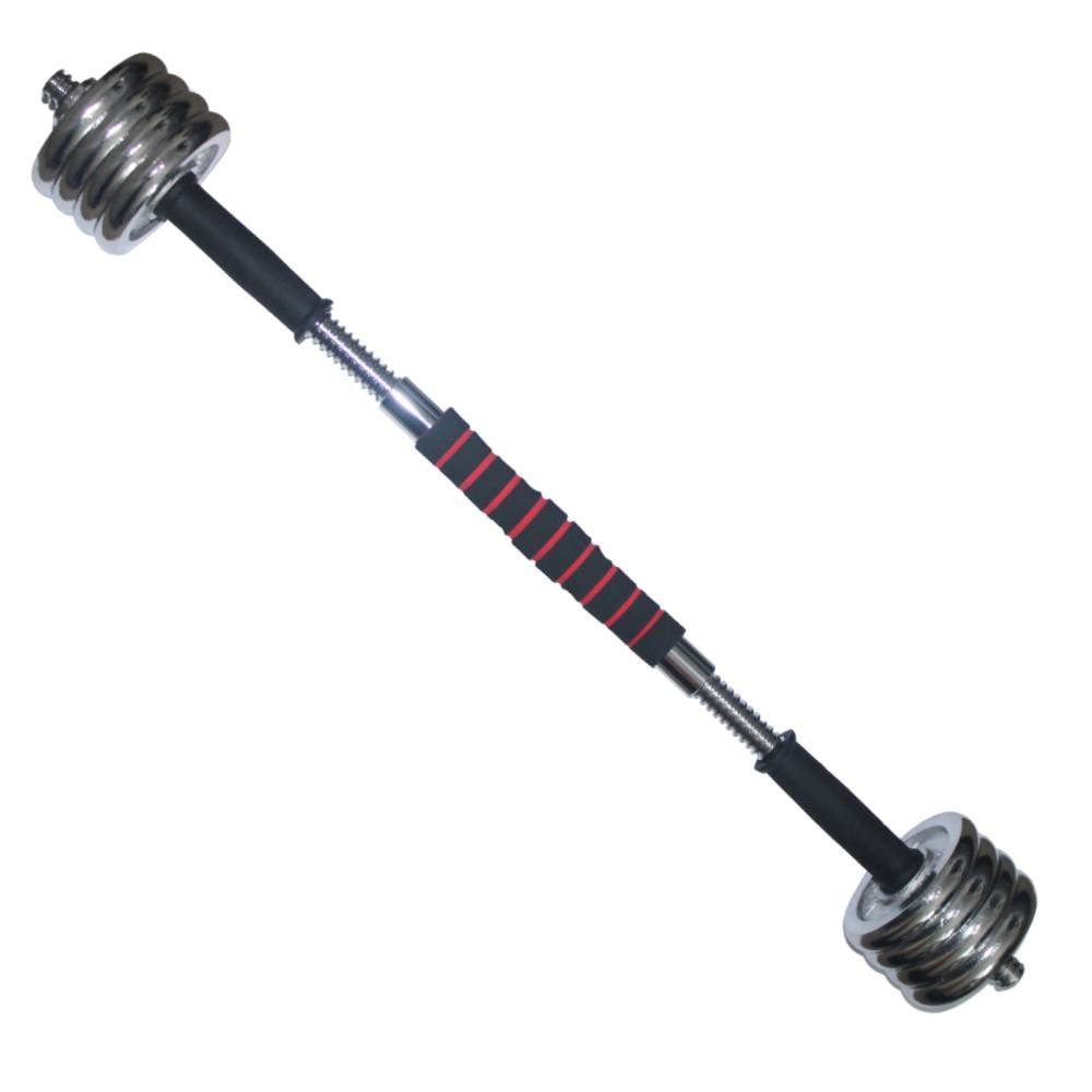 SET MANCUERNA CROMADA 20 KG CON ACOPLE - 3
